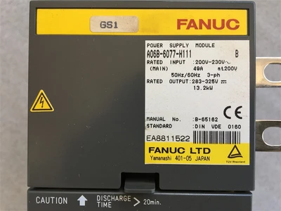 USED FANUC A06B-6077-H111 (4)-POWER SUPPLY MODULE, 200-230V,4