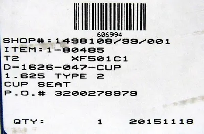 NEW JOHN CRANE D-1626-047-CUP CUP SEAT D1626047CUP 1.625 TYPE 2