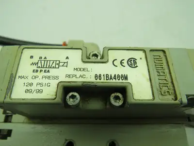 Numatics 061BA400M Solenoid Valve w/ Manifold Base