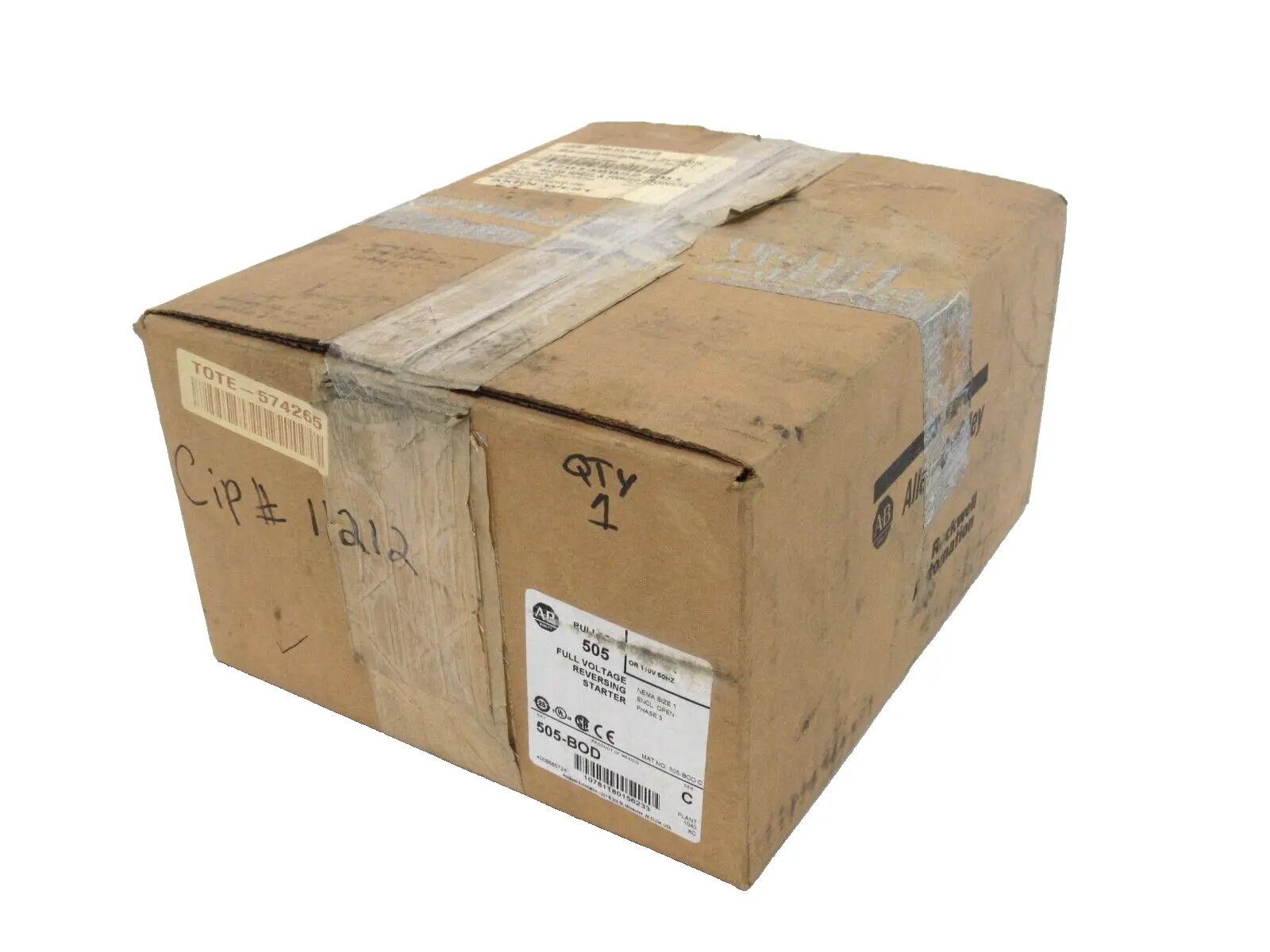 ALLEN BRADLEY 505-BOD REVERSING STARTER SIZE 1 SER.C 505BOD NEW SURPLUS