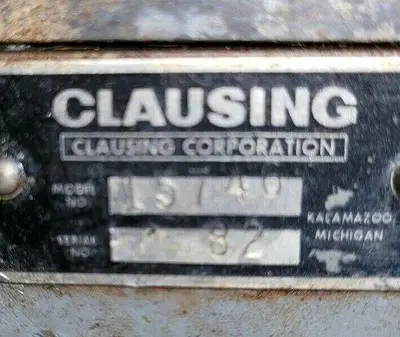 USED CLAUSING 15746