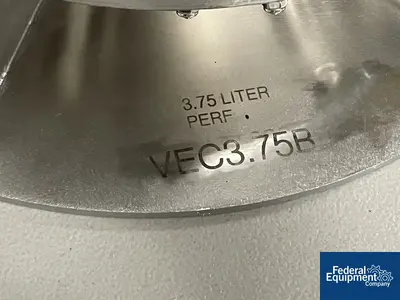 USED Vector 3.75 Liter Coating Pan for Vector LDCS-3, S/S