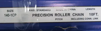 NEW ALLIED LOCKE 140-1CP ROLLER CHAIN 10FT 1401CP