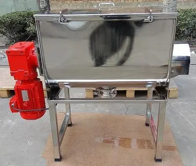 New 5 Cubic Foot Stainless Steel Ribbon Mixer, 3 HP #4679753