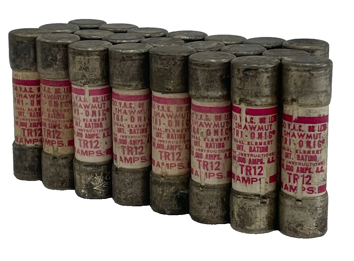 NEW SHAWMUT TRI-ONIC TR12 FUSES LOT OF 22