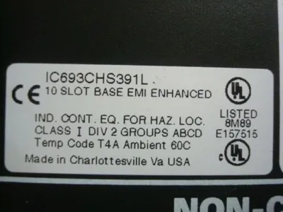 GE Fanuc IC693CHS391L 10 Slot Base Module Backplane Used