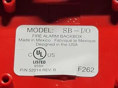 NEW FIRE ALARM SB-I/O