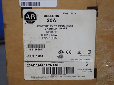 NEW 2017 ALLEN BRADLEY 20AD014A0AYNANC0