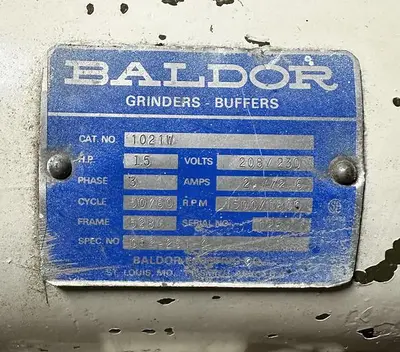 USED BALDOR PEDESTAL GRINDER