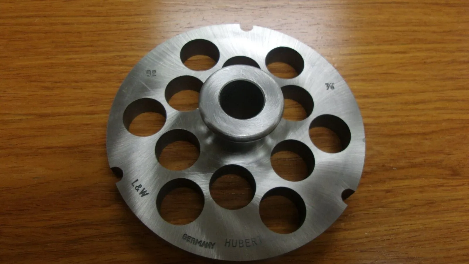 Hubert #52 7/8" Chrome Plated Stainless Steel Grinder Plates