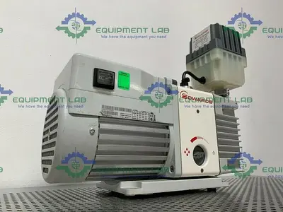 USED EDWARDS RV3 ROTARY VANE VACUUM PUMP 115V/230V W/ EDWARDS EMF20 OIL MIST FILTER