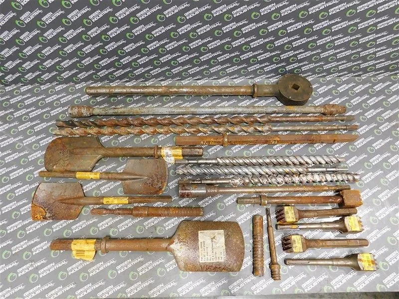 Lot of 41 Rusty Bits Clay Spade, Bull Point, Cold Chisel, Bushing Tool Used