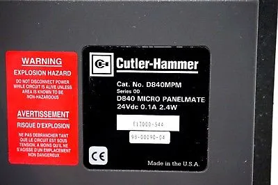 NEW CUTLER HAMMER D840MPM MICRO PANELMATE SER.00