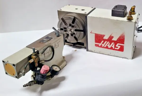 Haas HRT160 CNC Servo Rotary Table 4TH Axis With HPTS5 5″ Pneumatic Tailstock