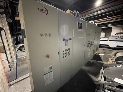 Cefla Package of Flat-Line Finishing Machinery, w/ EliSpray Rotary Spray Machines, Curing Ovens, Panel Cleaners, Material Handling, etc.