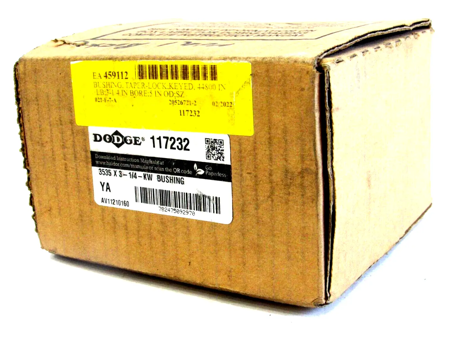 NEW DODGE 117232 TAPERED LOCK BUSHING 3535 X 3-1/4-KW