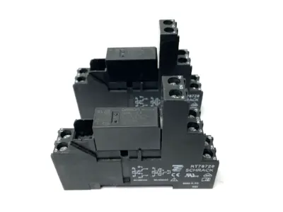 USED SCHRACK SOCKET BASE W/ OMRON G2RL-24 RELAY 12VDC LOT OF 2