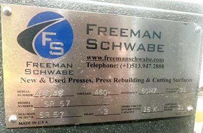 USED FREEMAN SCHWABE FREEMAN SCHWABE SR-57 PRESS