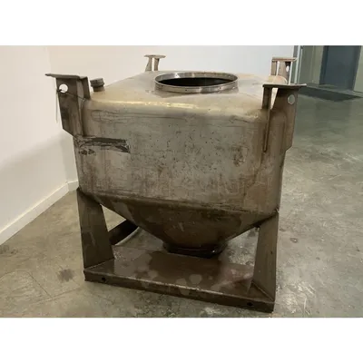 Used 1000 Liter (35 cu. Ft) IBC Matcon Stainless Steel Portable Tote Bin
