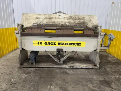 8' X 10 GAUGE CHICAGO DREIS & KRUMP MODEL #8135-6 POWERED BOX & PAN FINGER BRAKE: STOCK #23777