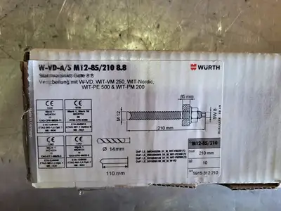 NEW WURTH W-VD-A/S M12-85/210 8.8
