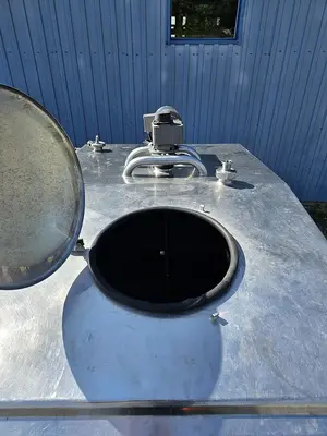 Used 2000 Gallon Jacketed Tank, 3 Compartments With Mixers, Flavor Tank