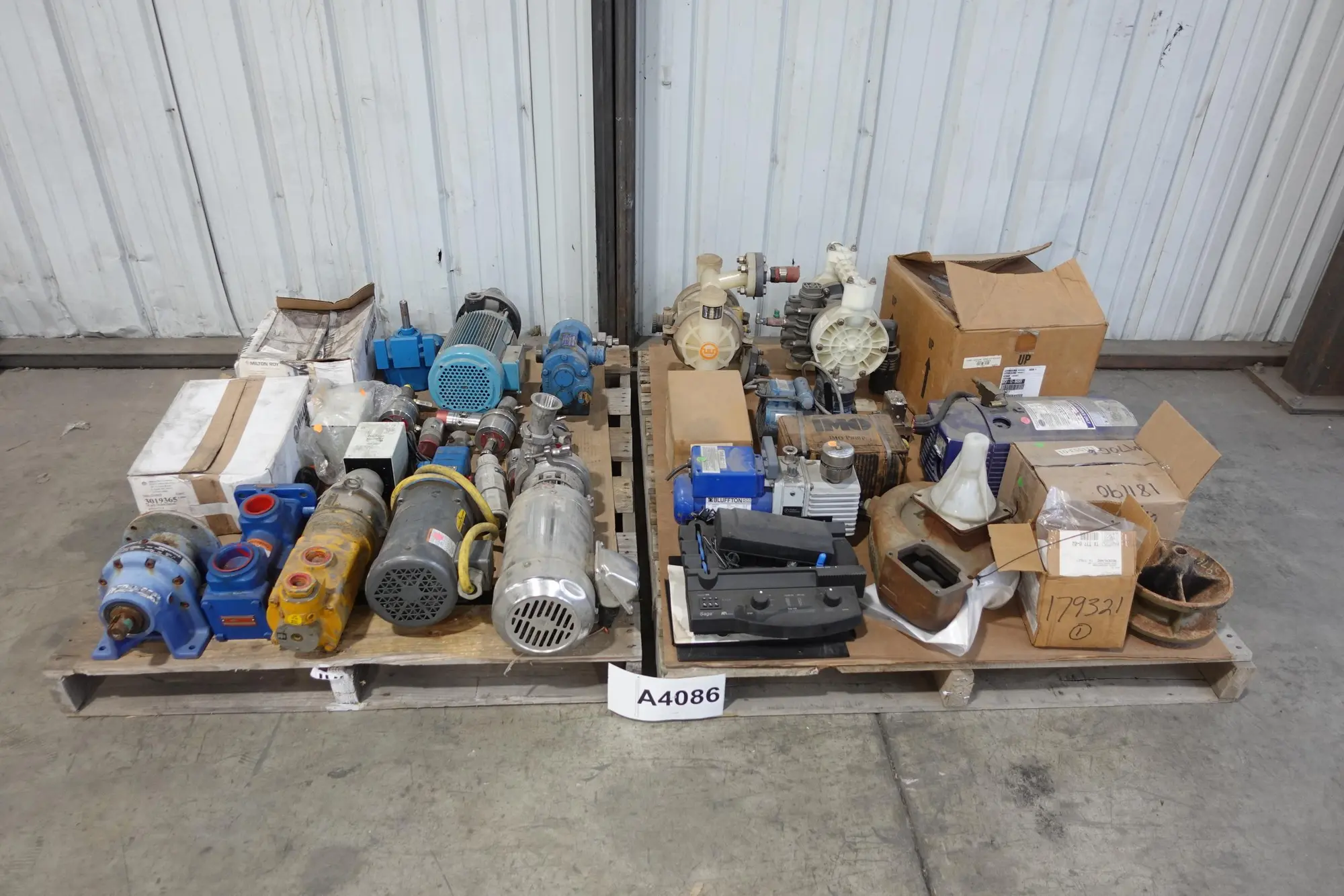 2 PALLETS OF ASSORTED PUMPS AND PUMP PARTS