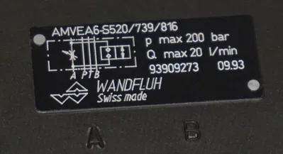 NEW WANDFLUH-HYDRAULIK AMVEA6-S520/739/816 VALVE 200 P MAX. BAR 24V
