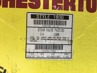 NEW! Chesterton steam valve packing 3/4 19mm