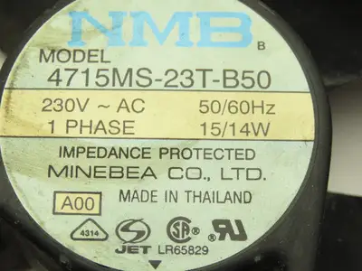 NMB 4715MS-23T-B50 Fan 120mm 230VAC 14W Lot of 6