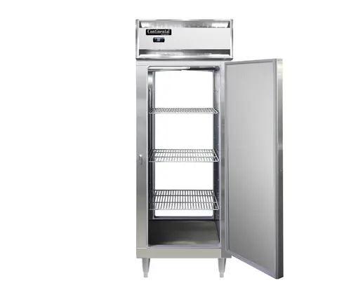 Continental D1FENPT 28 1/2" Designer Line One Section Pass Thru Freezer, (2) Right Hinge Solid Doors, 115v
