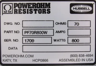 NEW POWEROHM RESISTORS PF70R800W BRAKING RESISTOR