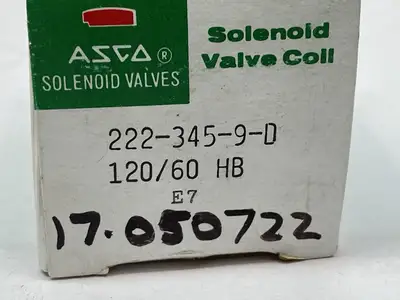 USED ASCO RED HAT SOLENOID VALVE COIL 120/60 HB