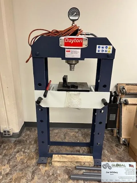 Dayton 46709 Hydraulic Press H-Frame 25T 10" Stroke Press