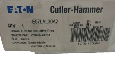 NEW CUTLER HAMMER E57LAL30A2 INDUCTIVE SENSOR SER.G1