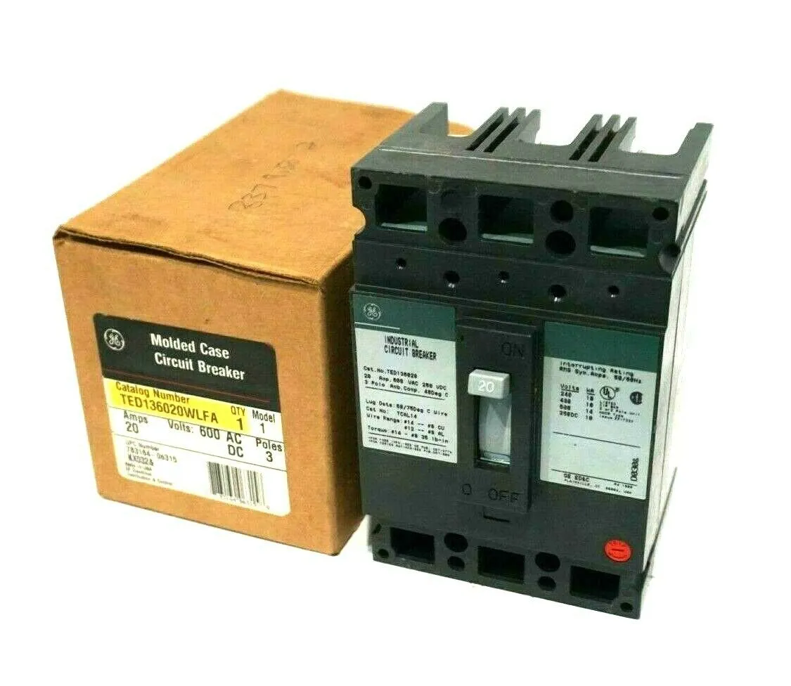 NEW GENERAL ELECTRIC TED136020WLFA CIRCUIT BREAKER TED136020