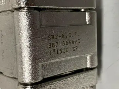 USED LOT OF 2 - SVF F.C.I STAINLESS STEEL HS15-2 VALVE ACTUATORS W/ 1" SANITARY FIT