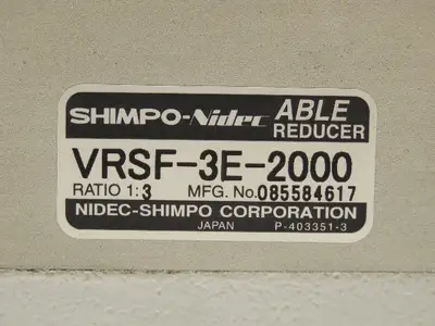 Nidec-Shimpo VRSF-3E-2000 Inline Planetary Able Reducer Gear Head 1:3 Ratio 3:1