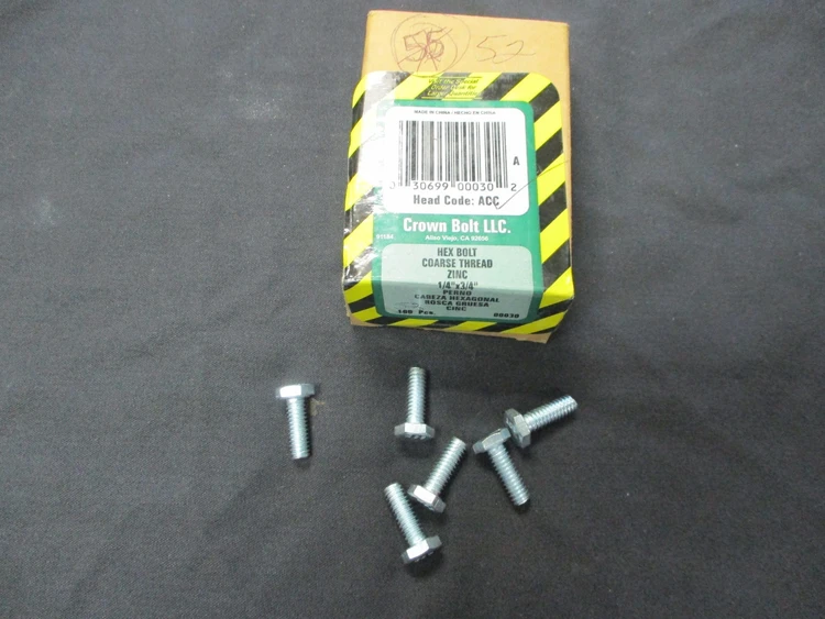 New | in-Stock Crown Bolt LLC 91184 Nuts & Screws Arizona US | ASSET CONVERSION SPECIALISTS, INC. #311797