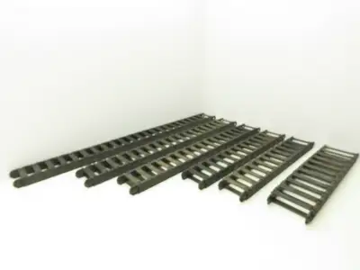 Tsubaki Energy Chain Cable Carrier 15/16 x 3 x 21-42" Mixed Length Lot of 6