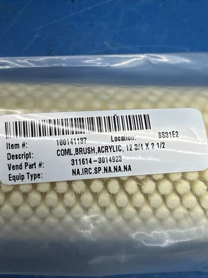 COML Brush Acrylic 12 3/4 X 2 1/2 Vend P/N 311614-3014923 New In Sealed Bag