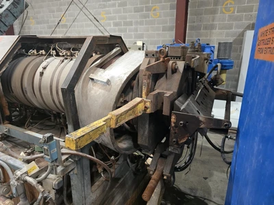 12" Single Screw Crown/CDL Dump Extruder, Model RPU2E400, 10:1 L/D Ratio