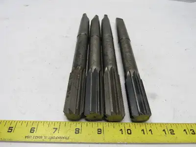 NATIONAL 1" Reamer #1 MT 8 Flute 10" O.A. 2"+ Cutter Length Lot/4