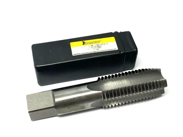 Used INTERSTATE STRAIGHT FLUTE TAP: 1-1/2-6 UNC, 4 FLUTE, PLUG CHAMFER, 3B CLASS HSS/Cobalt Taps Michigan US | Maverick Industrial Sales #1091117