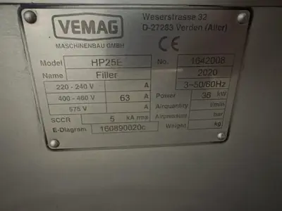 Used 2020 VEMAG HP 25E Sausage Stuffers Illinois US | M&M Equipment Corp. #1367217