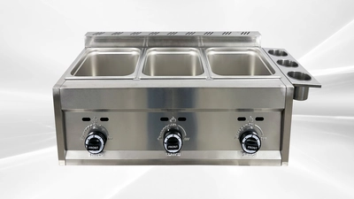 171-0452 10 Gallon 3 Bank Countertop Natural Gas Deep Fryer