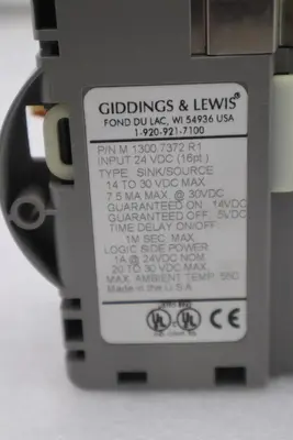 GIDDINGS & LEWIS M.1300.7372 R1 Input Module 24VDC SINK/SOURCE STOCK 635-D