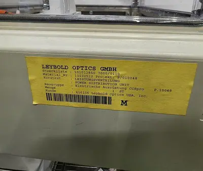 LEYBOLD OPTICS GMBH 10102522 , POWER DISTRIBUTION UNIT