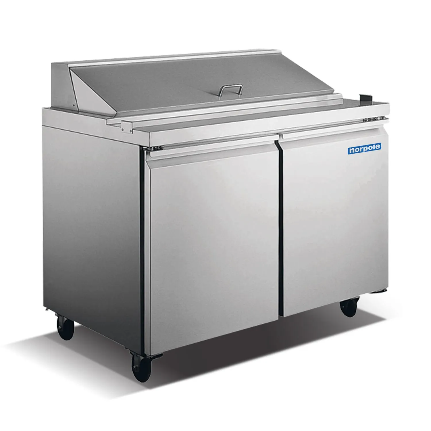 126-0027 Norpole NP2RSW 2 Door Self Contained Sandwich Prep Table Cooler