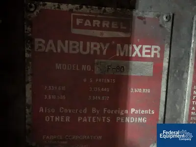 USED Farrel Farrel Banbury F80 Mixer, 600 HP